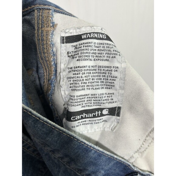 Carhartt FR Jeans Mens 36x30 Original Fit CAT 2 Fire Resistant Stone Wash Work - Picture 11 of 14